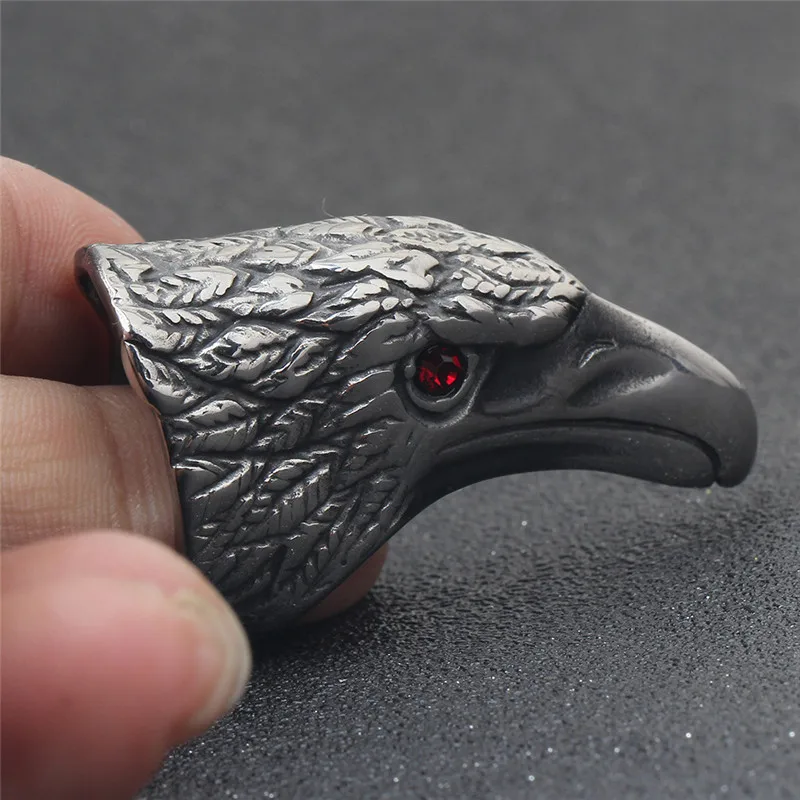 ZORCVENS New Arrival 316L Stainless Steel Ring Punk Animal Eagle Biker Vintage Hip Hop Men Jewelry | Украшения и аксессуары