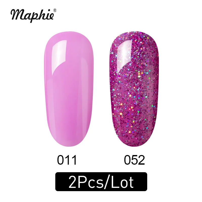 12 Maphie 2 шт./лот УФ-гель для ногтей Набор DIY гель для ногтей с блестками лак для салонов ногтей эмаль Полупостоянный Розовый Светодиодный гель Наборы - Цвет: 12