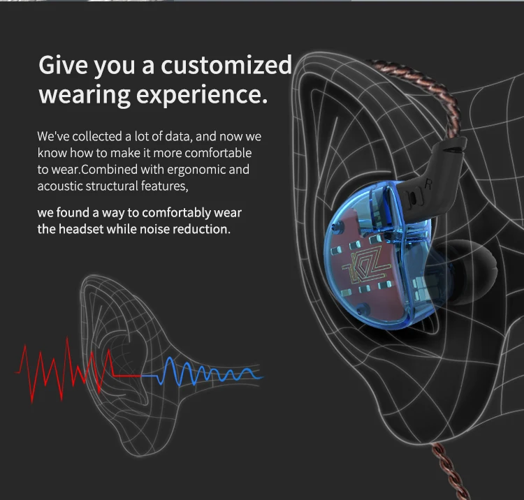 KZ ZS10 1 динамический 4 сбалансированный арматурный драйвер гибридные технологии наушники