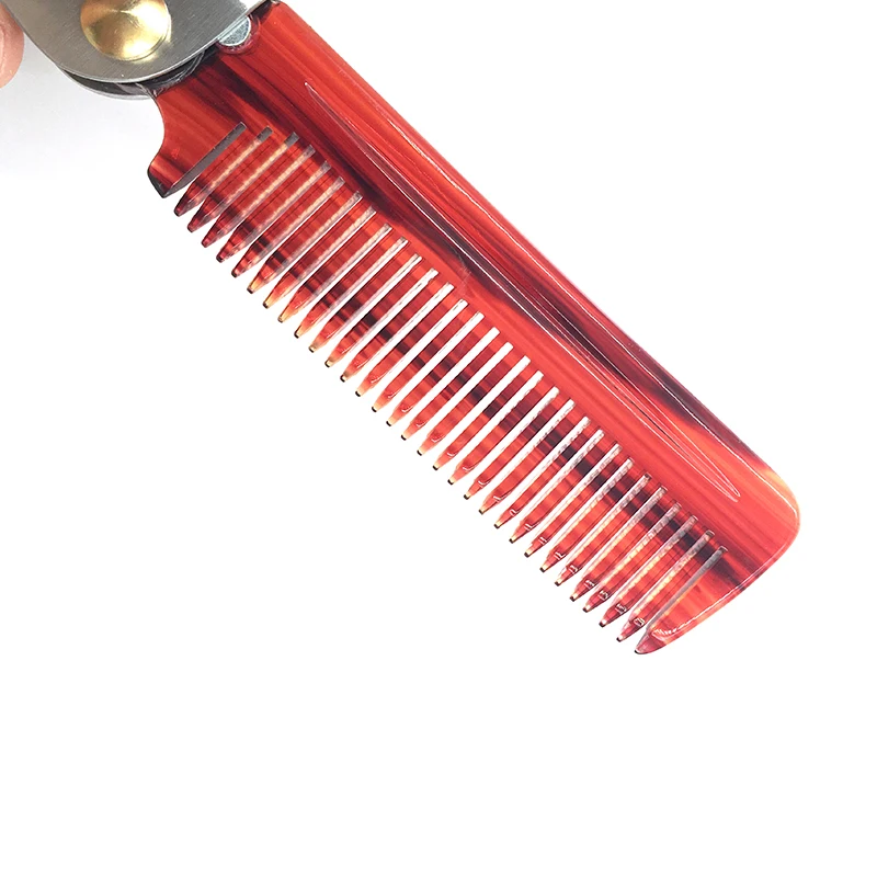 FH-10595 Customized Stainless Steel Acetate Folding Beard Comb | Красота и здоровье