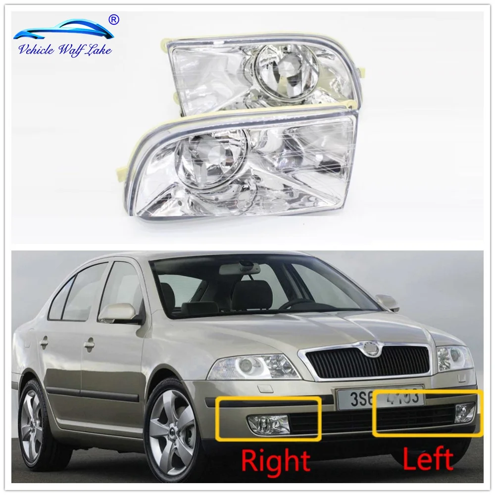 

2pcs For Skoda Octavia A5 MK2 Sedan & Combi 2004 2005 2006 2007 2008 Car-styling Front Halogen Fog Light Fog Light with bulbs