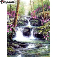dispaint full squareround drill 5d diy diamond painting flower water embroidery cross stitch 3d home decor a11047
