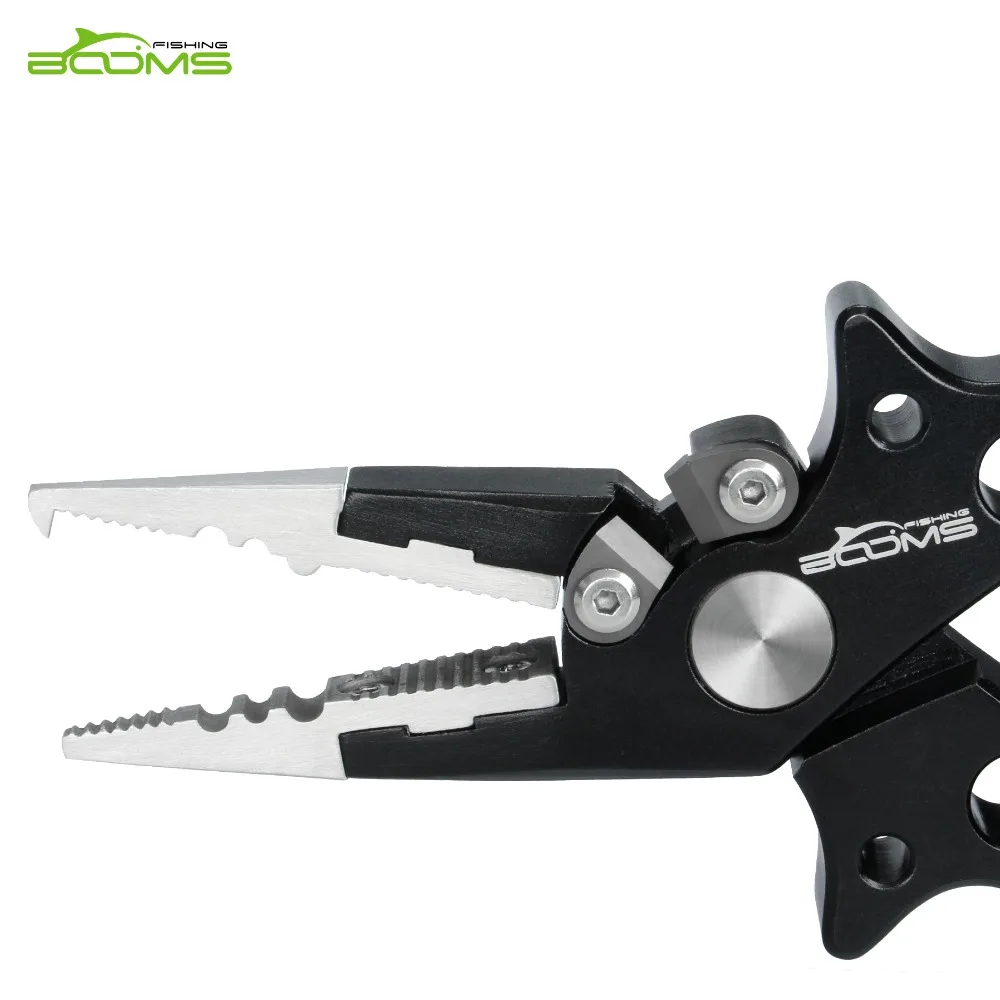 Booms Fishing X07 алюминиевые рыболовные плоскогубцы рыболовные лески резаки разъемное кольцо рыболовные инструменты с оболочкой и шнурком