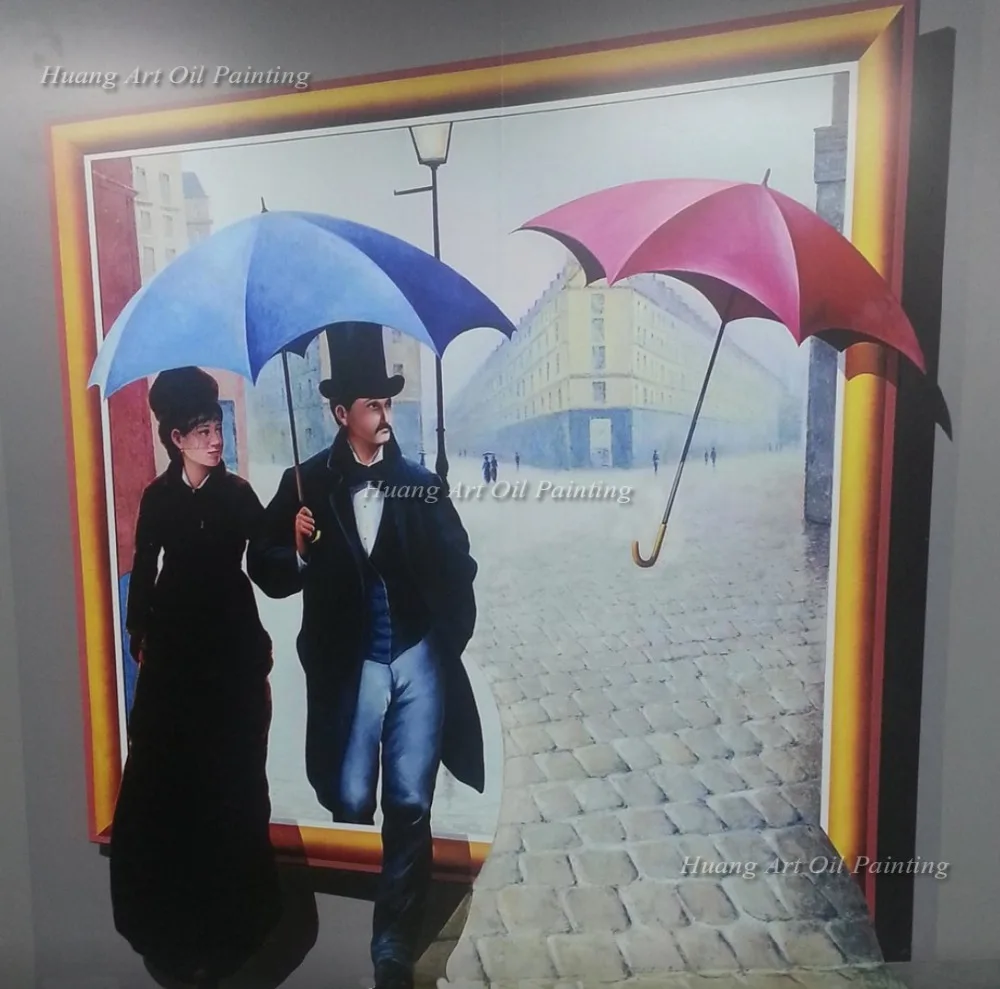 Картина маслом Расписанная вручную сильный 3D пейзаж на холсте | Дом и сад