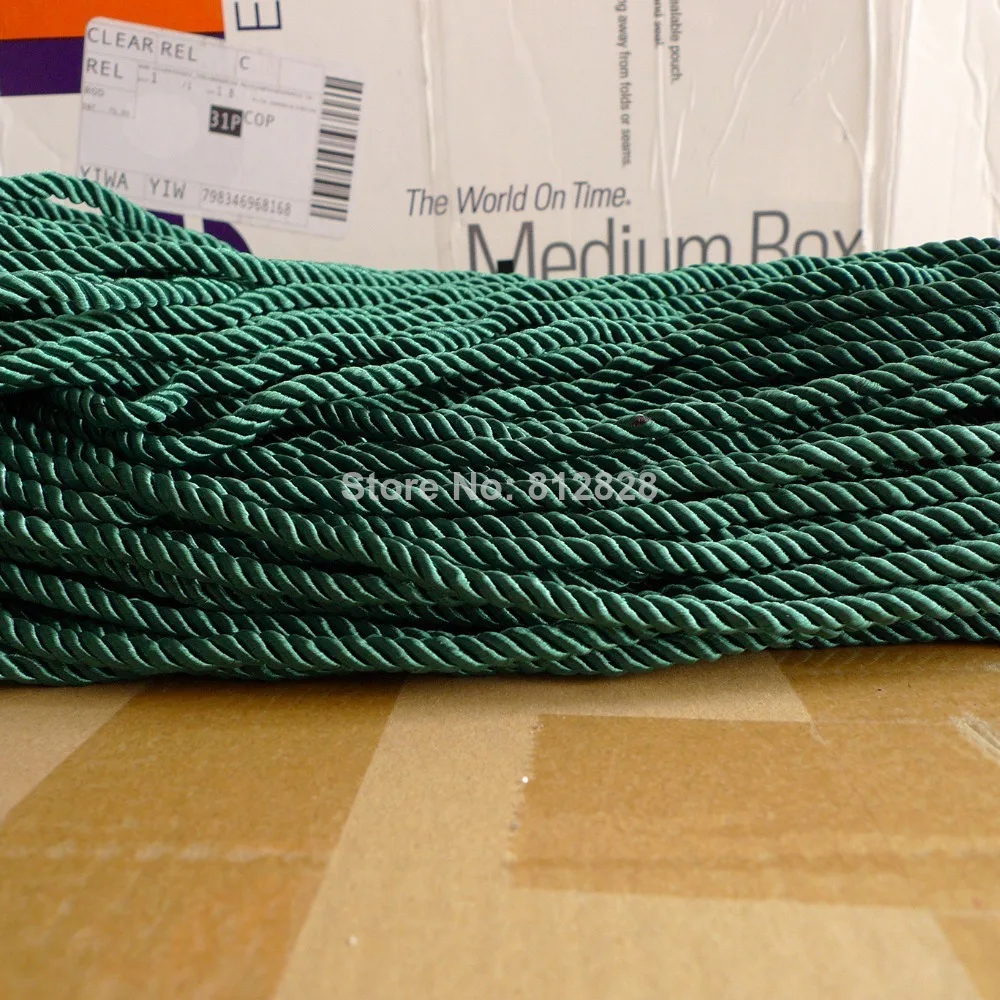100 метров 5 мм Охотник зеленый цвет декоративные полиэфирные витые Шнуры 20 видов