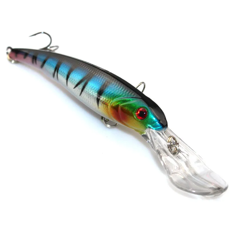 New Minnow Fishing Bait165mm 29g Deep Sea Trolling Jigging Lures 8color Hooks Tackle | Спорт и развлечения