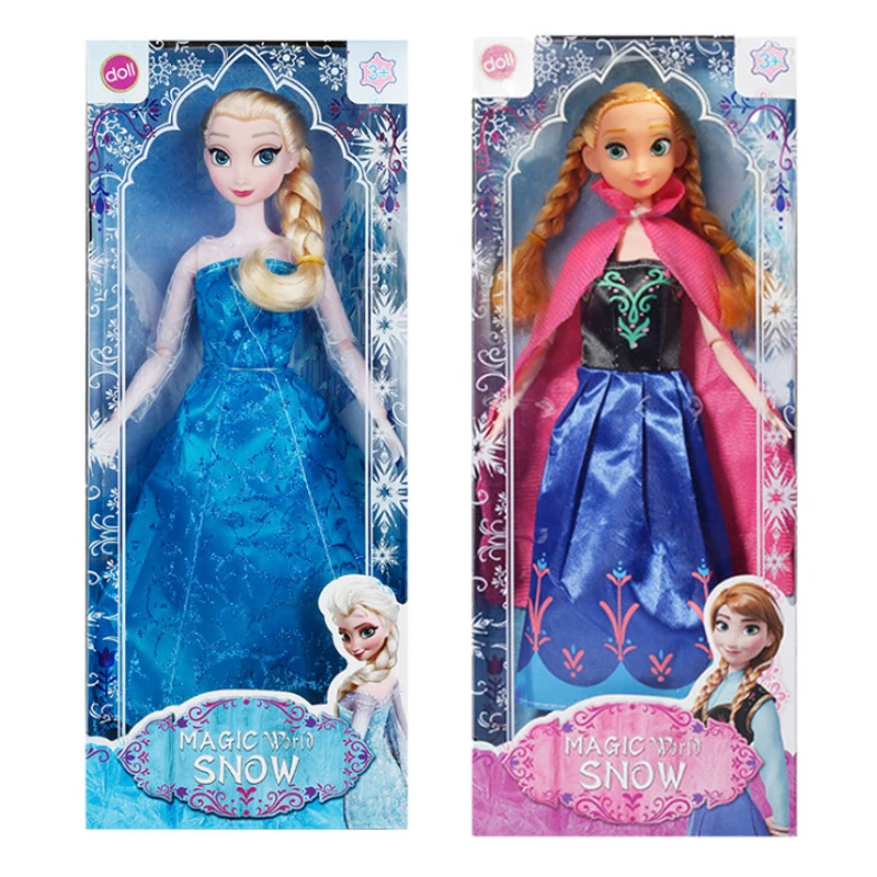 Disney подлинный замороженный снег кукла девочка мягкие игрушки Эльза Анна