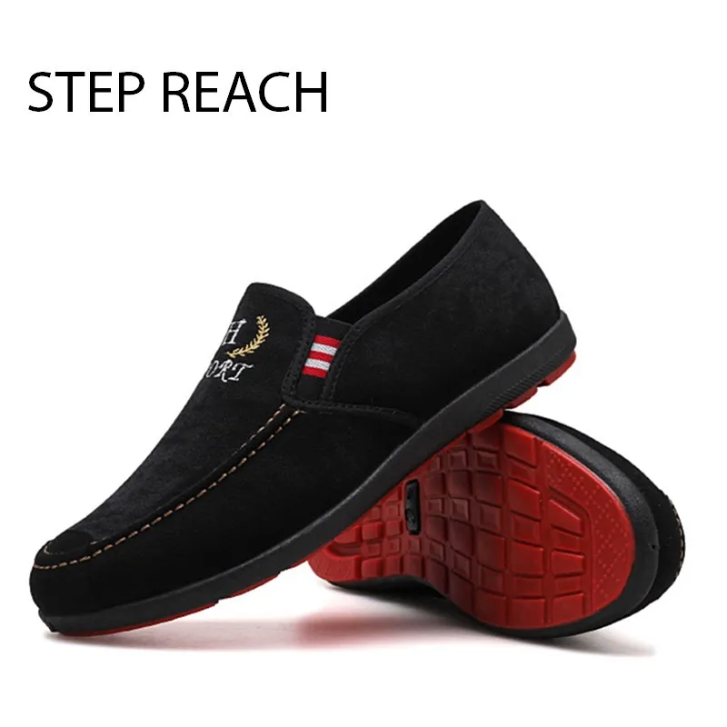 STEPREACH Brand shoes men Loafers breathable light canvas casual adult slip-on rubber spring/autumn zapatos de hombre | Обувь