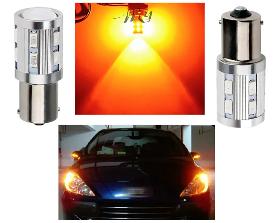 2 шт. 1156 BA15S яркие светодиодные лампы p21w R5W с поворотом на 360 градусов|light bulb