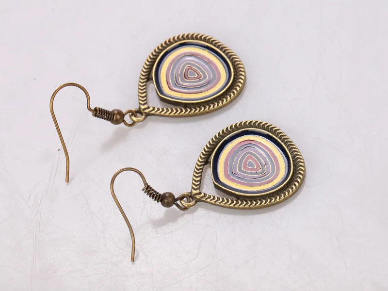 Bohemian gold Drop Earrings Long Earings For Women Acrylic Alloy Jewelry 2016 Fashion Rhinestone Vintage Statement | Украшения и