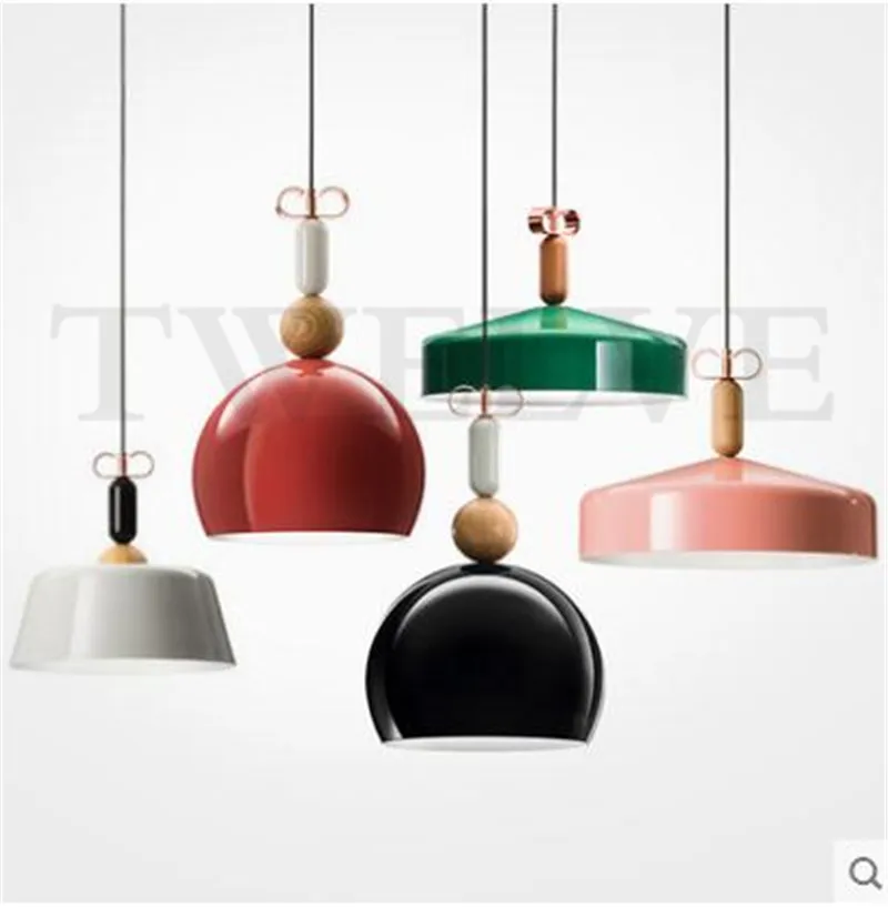 Nordic modern Home Dining Room Pendant Lamps Modern Colorful Restaurant Coffee Bedroom wood Lights Material AC110V/220V | Освещение
