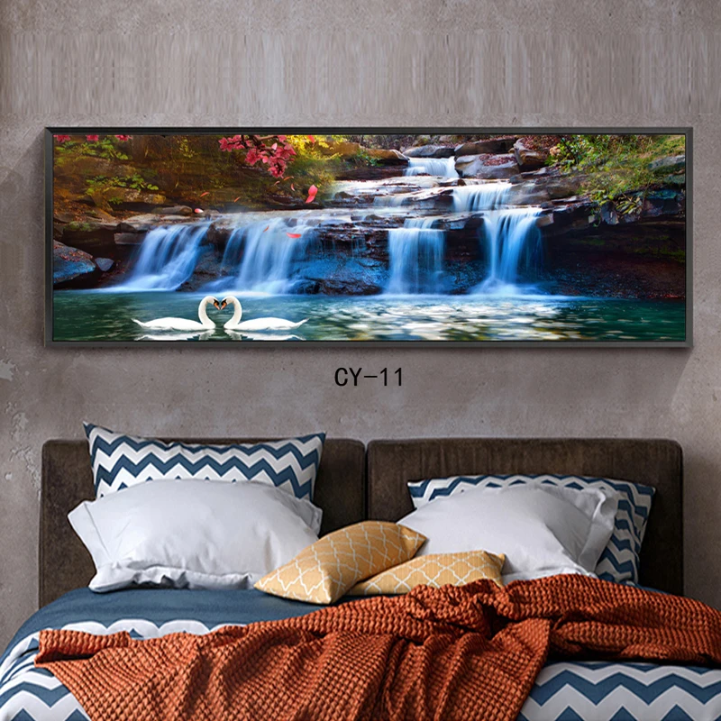 

Настенная живопись на холсте, постер с художественным принтом, украшение для гостиной, спальни, диких лебедей, зарек, деревьев, ландшафта