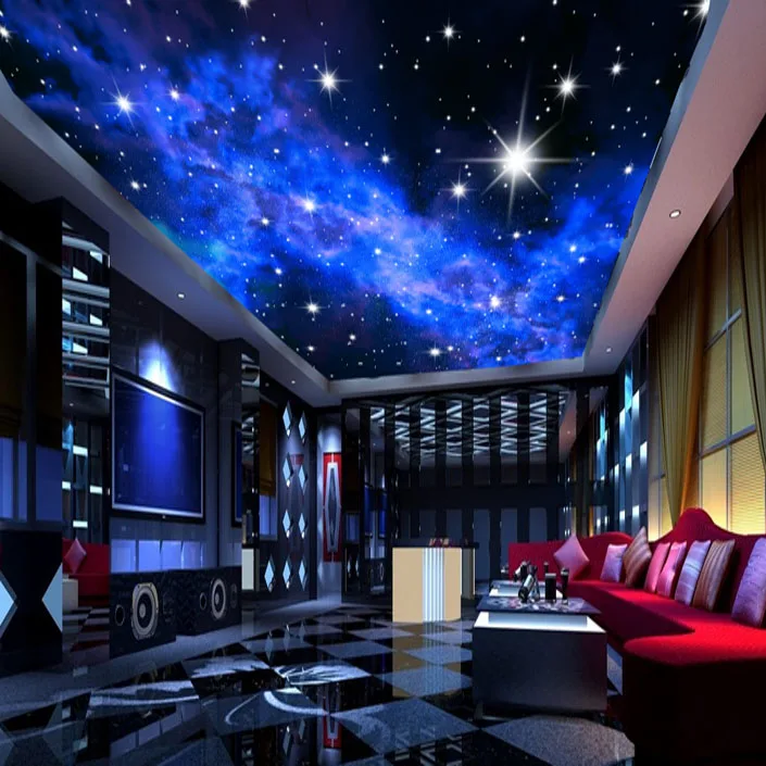 

Custom 3D photo wallpaper Star suspended ceiling mural wallpaper TV backdrop 3D KTV Bar Hotel wallpaper