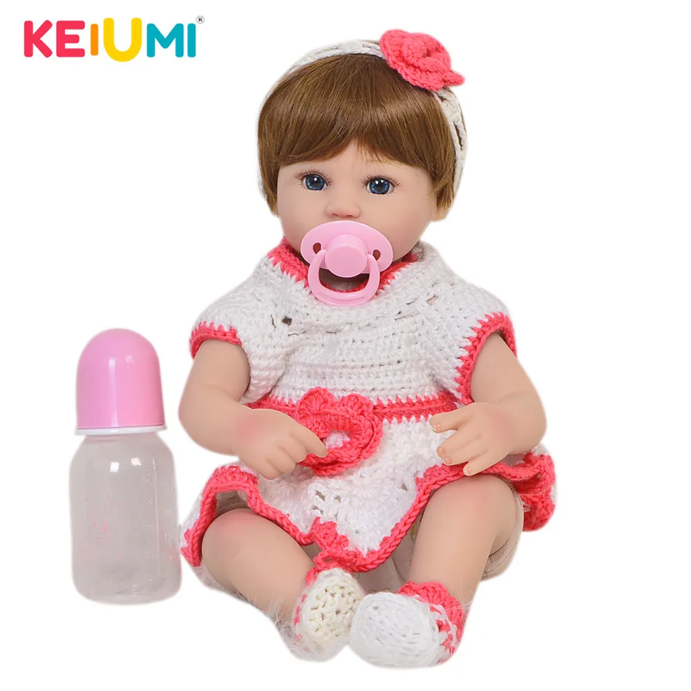 Оптовая продажа 17 дюймовая Кукла младенец Reborn милые игрушки для девочек