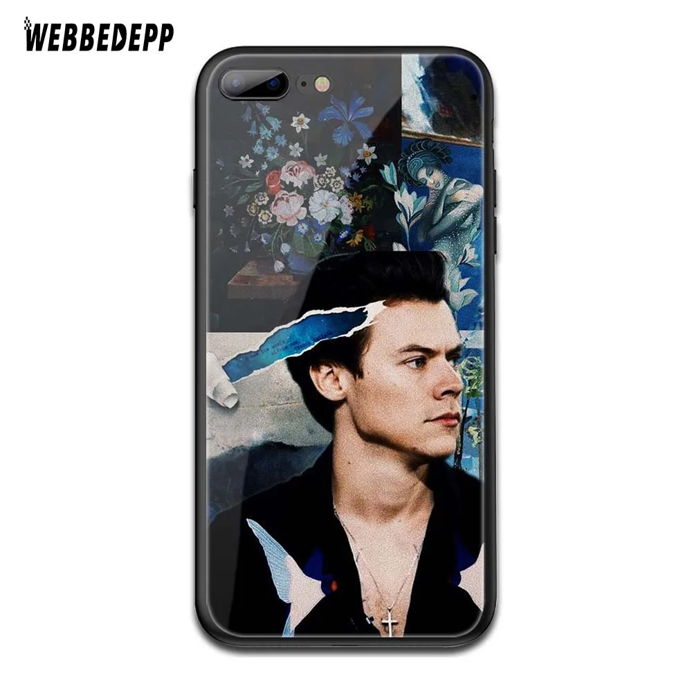 TG2 WEBBEDEPP One Direction в виде татуировки Harry Styles» закаленное Стекло чехол для Apple iPhone 6 6S 7 8 плюс 5 5S SE XR X XS 11 Pro MAX чехол - Цвет: TG2