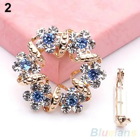 Модная Корейская брошь ювелирные изделия роскошная на шарф гирлянда со стразами