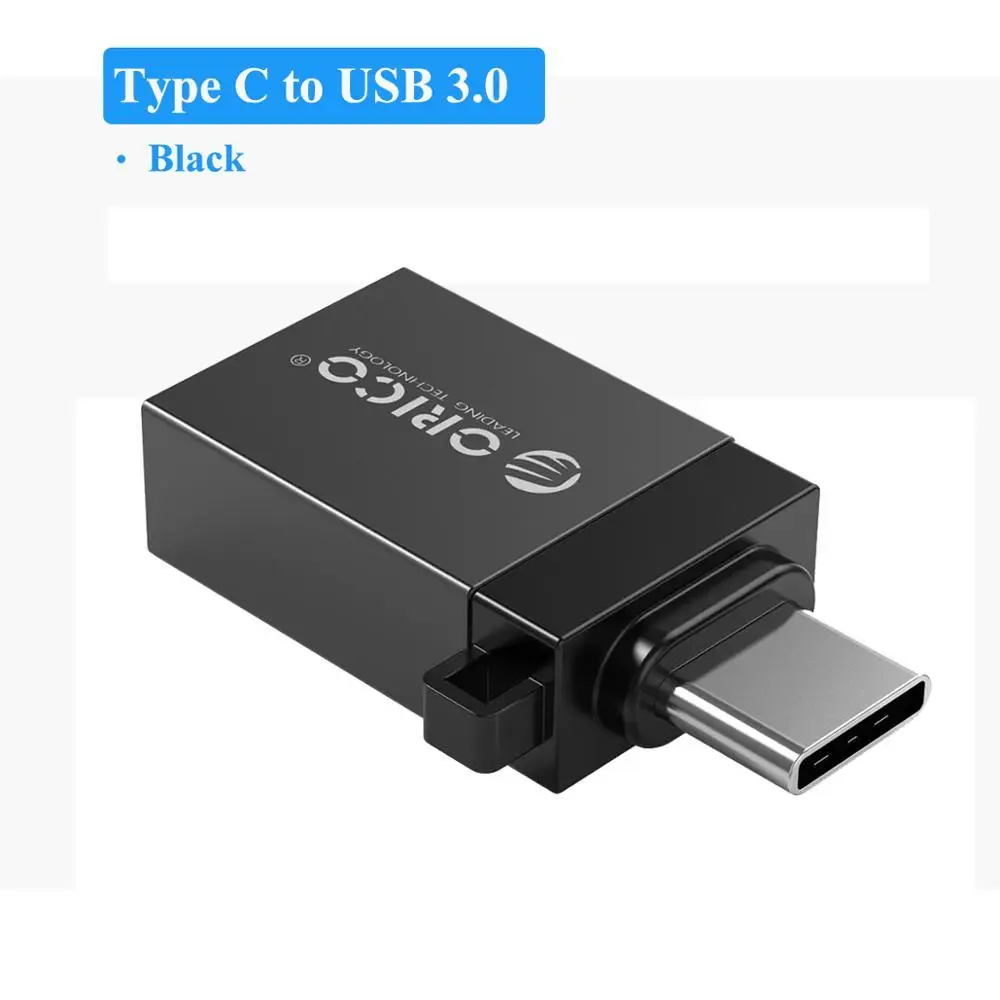 ORICO type C Мужской к USB3.0 Женский конвертер с функцией OTG USB3.0 5Gpbs скорость передачи строп дизайн для телефона планшета - Цвет: Black