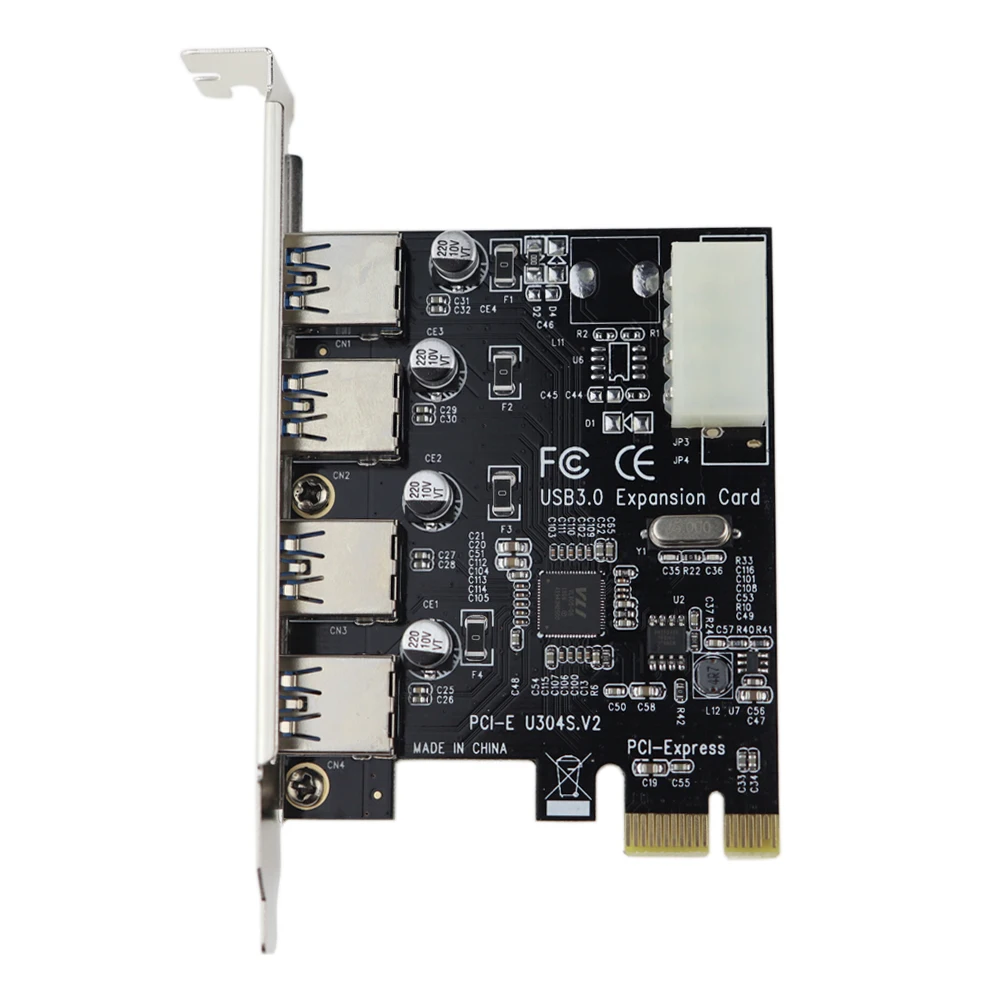 Zeadow USB PCIe карта с 4 портами 3 0 к PCI Express 1x плата расширения E usb хаб адаптер