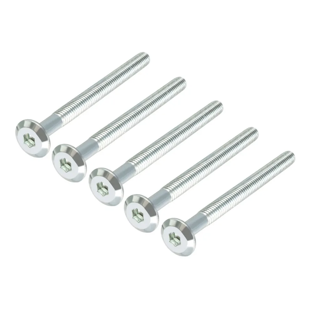 Uxcell Новинка; Лидер продаж 5 шт M6x70mm M6x80mm шестигранной головкой мебельные шпингалеты фитинги винт из углеродистой стали оцинкованный болт крепежа