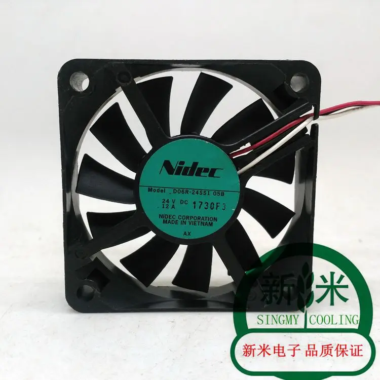 Б/у NIDEC D06R-24SS1 05B 6 см 24V 0.12A 6015 3 линии частоты Вентилятор охлаждения