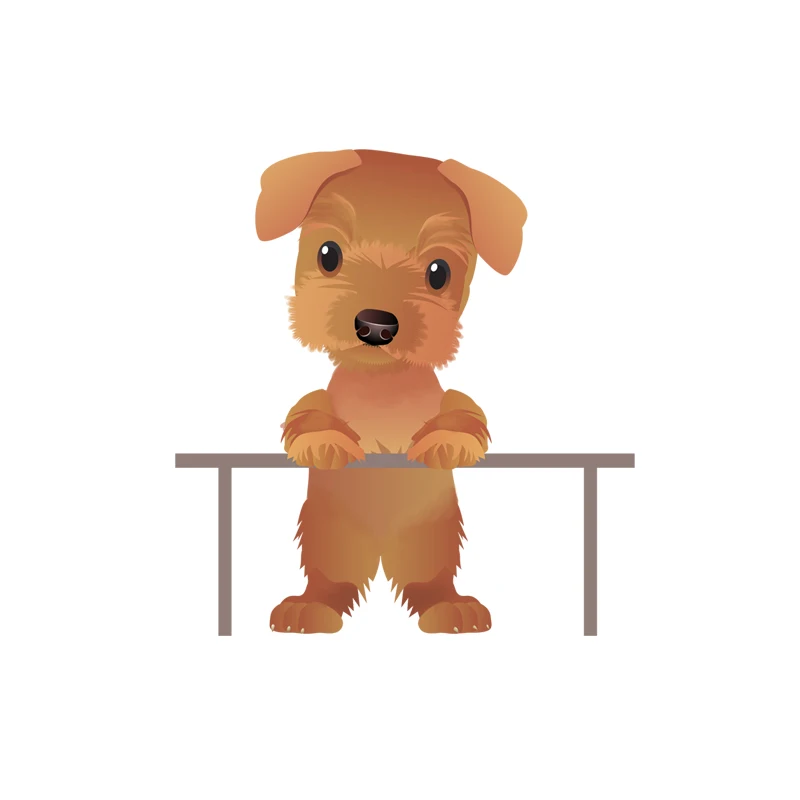 YOJA 20.7*22CM Standing Dog Wall Decal Toilet Sticker BedRoom Home Decor Funny Cartoon T3-0579 | Stickers