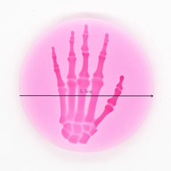 p224 Halloween skeleton hand over sugar silicone mold cake decoration | Дом и сад