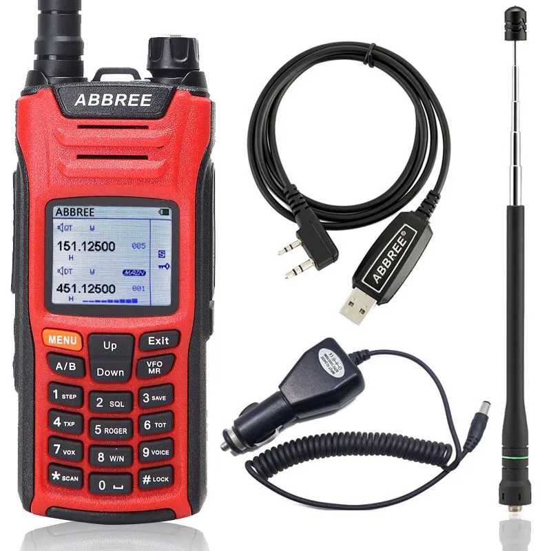 ABBREE AR-F6 рация шесть 6 диапазонов полицейский диапазон ЖК-дисплей цветной дисплей 125-560 МГц двойной режим ожидания 999CH VOX DTMF SOS двухстороннее радио - Цвет: as pic show 1