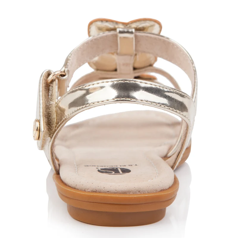 T.S.kids shoes size26-35 Sweet Summer children Girls Leather sandals toddler kids butterfly Cute Casual princess Flats Shoes | Детская