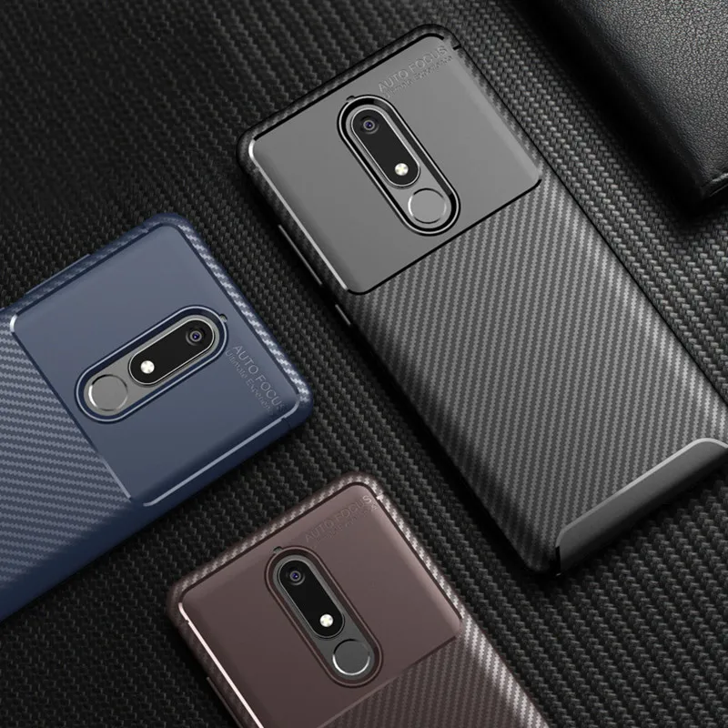 Роскошный чехол для телефона из углеродного волокна Nokia 9 PureView 3 1 2 5 7 Plus 8 X6 X5 X3 X7 4