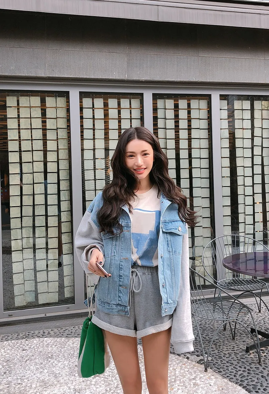 WHITNEY WANG 2019 Summer Fashion Streetwear Korea Style Patchwork Denim Jacket Women Stylish Jean Coat | Женская одежда