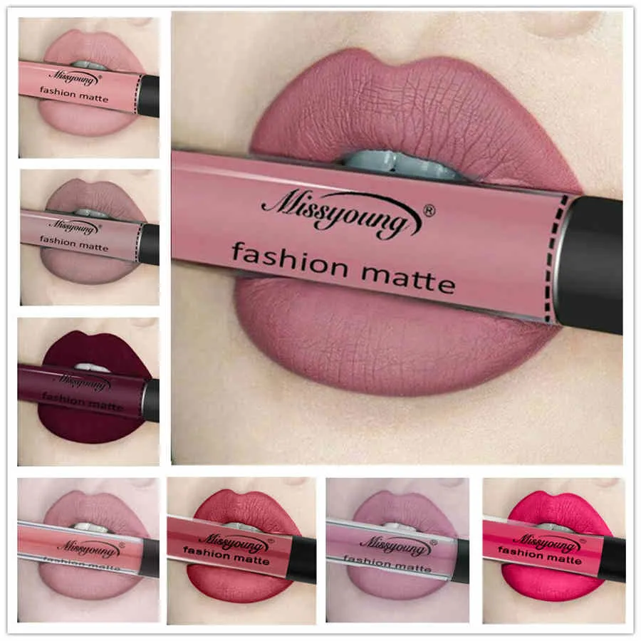 

Sexy Greed Bean Paste Color Lip Makeup Lipstick Pencil Waterproof Long Lasting Tint Lip Stick Beauty Matte Liner Pen Lipstick MS