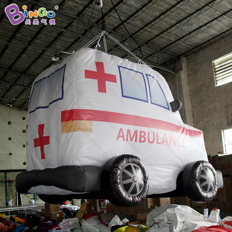 Customized 1.6 meters high inflatable ambulance digital printing airblown for hanging decoration toys | Игрушки и хобби
