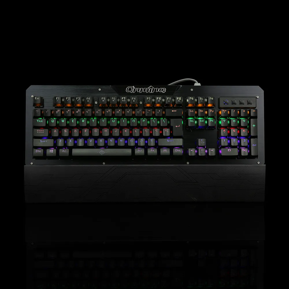 VOBERRY RGB LED подсветка Проводная USB клавиатура светящиеся 104 клавиши игровые