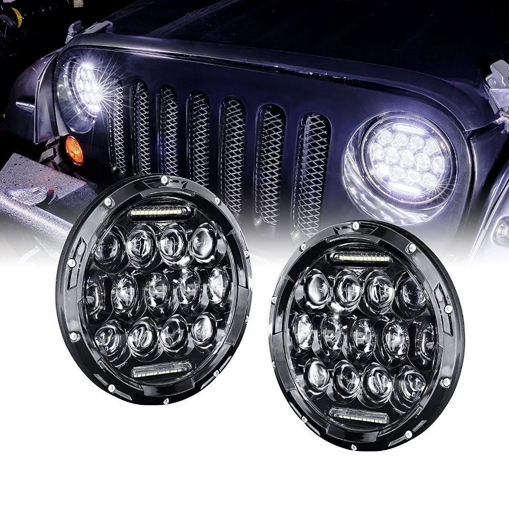 2X 7 дюймовый круглый светодиодный фары фара комплект для Jeep Wrangler JK TJ lada niva 4x4 suzuki
