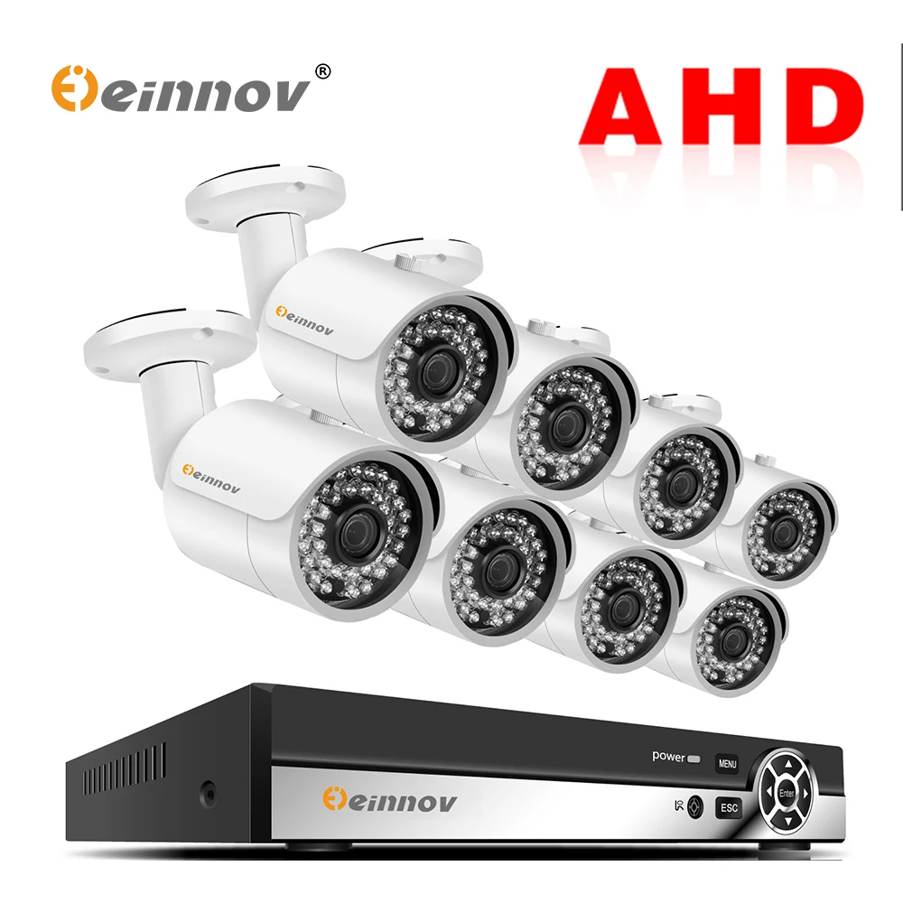 Einnov 8CH HDD 1080 P 2MP видеонаблюдение наружная домашняя камера безопасности Система