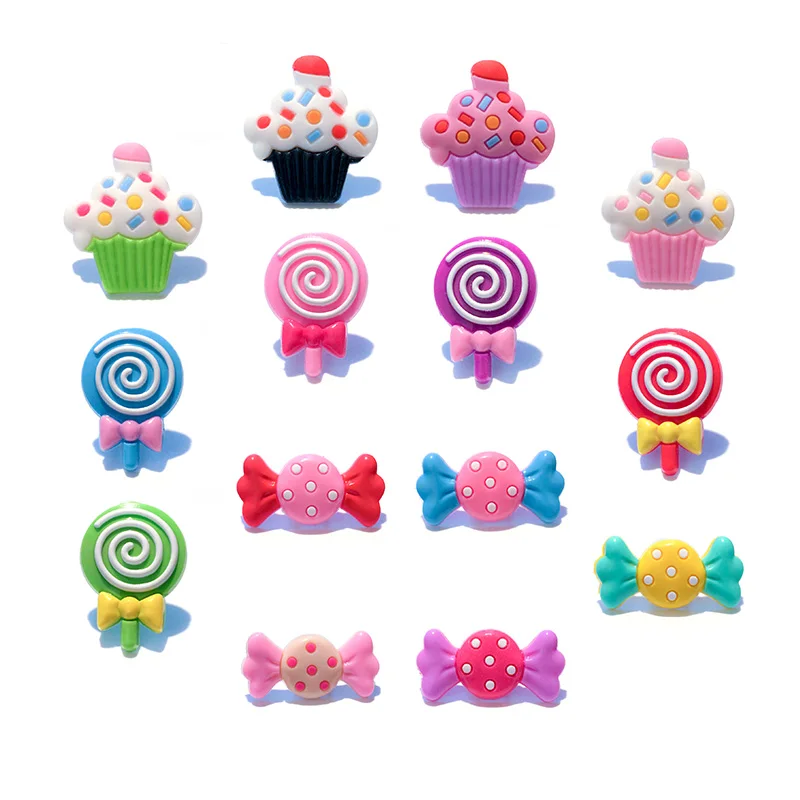 1pc Candy Ice Cream Cakes PVC Shoe Charms Buckles Accessories Fit Bands Bracelets Kids Party X-mas Gifts | Обувь