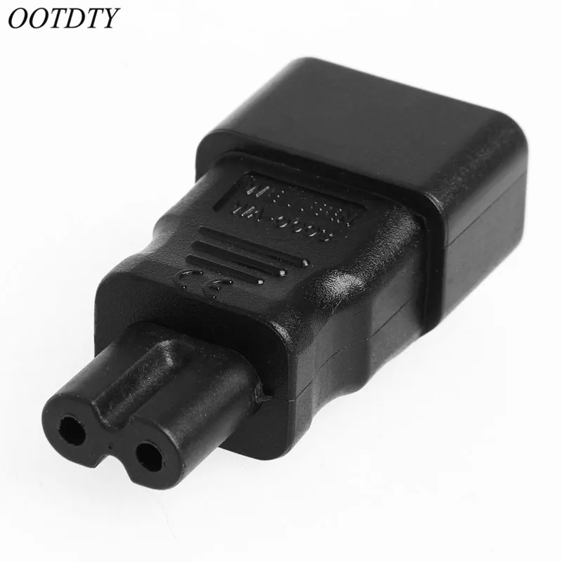 OOTDTY IEC 320 Kettle 3 Pin C14 Male к C7 Female адаптер преобразователя питания штепсельная
