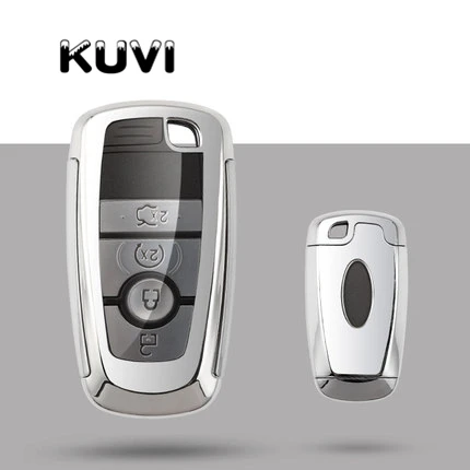 silver ТПУ ключ чехол КРЫШКА ДЛЯ Ford Fusion Mustang Explorer F-150 F-250 F-350 дистанционный ключ чехол-накладка мягкий чехол-брелок для ключей, пульта сигнализации - Название цвета: silver