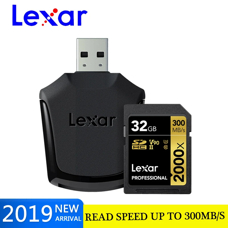Оригинальный Lexar 300 МБ/с. 2000x128 Гб sd card 64 оперативной памяти 32 встроенной U3 карта SDXC