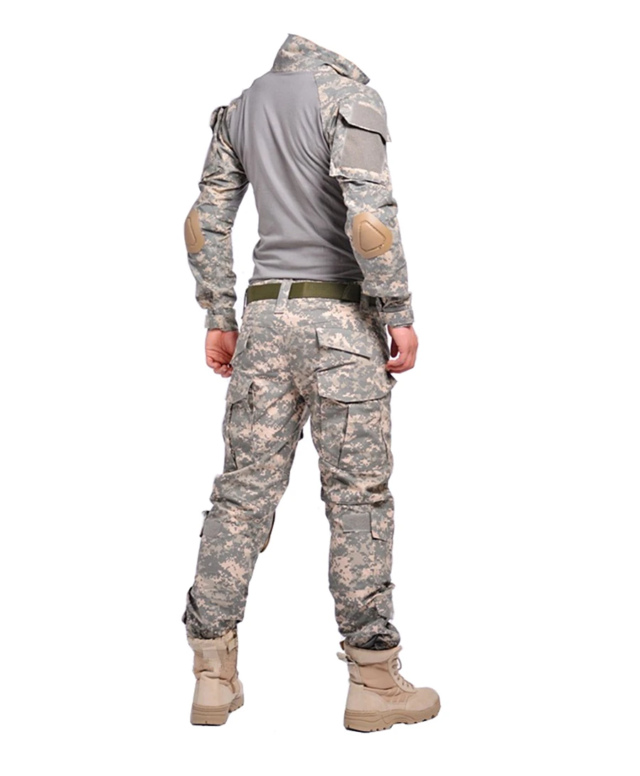 Камуфляжный тактический военный костюм ACU для страйкбола пейнтбола Униформа