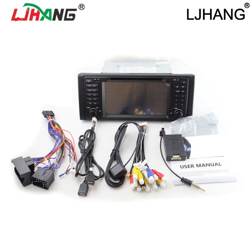 LJHANG 1 Din автомобильный DVD стерео для BMW E39 X5 M5 E38 E53 gps навигация мультимедийный плеер