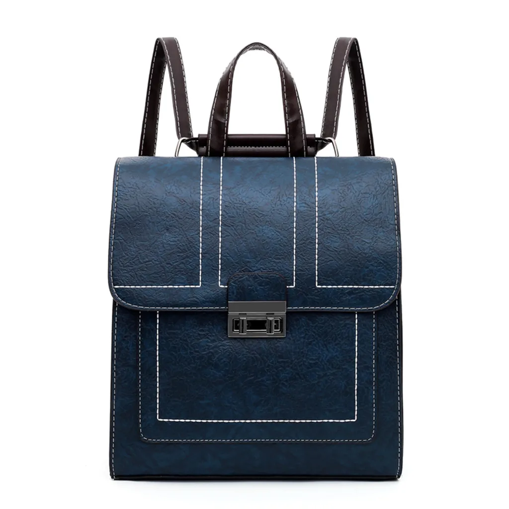 Кожаный рюкзак женская повседневная сумка mochila feminina escolar Женская деловая дикая