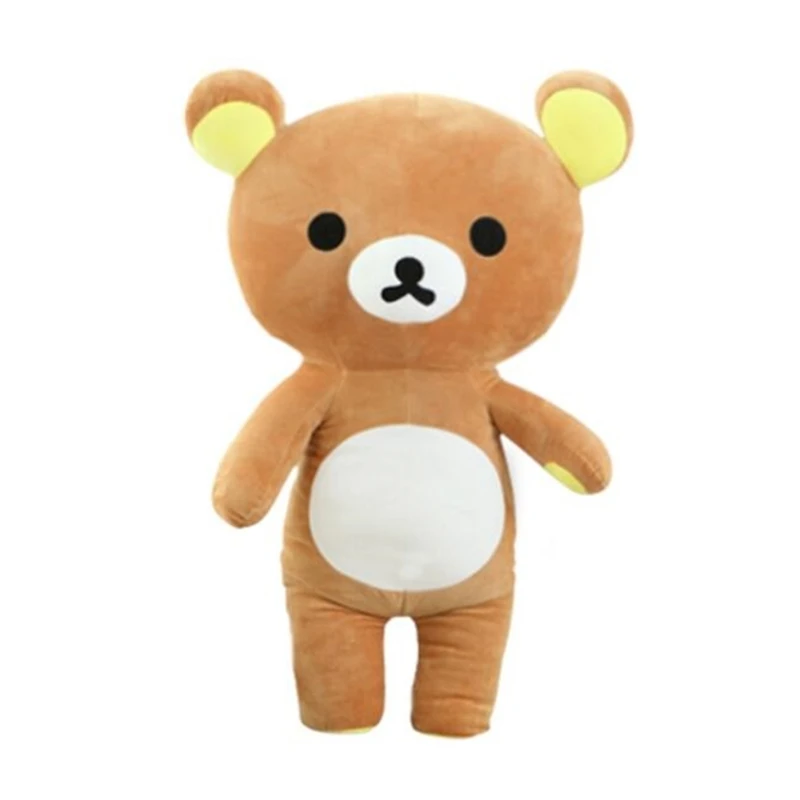 Цвет: желтый Милый плюшевый мишка Rilakkuma, расслабляющий медведь, плюшевая игрушка, плюшевый мишка, подушка, подарок для девочки, рождественский подарок - Цвет: Цвет: желтый