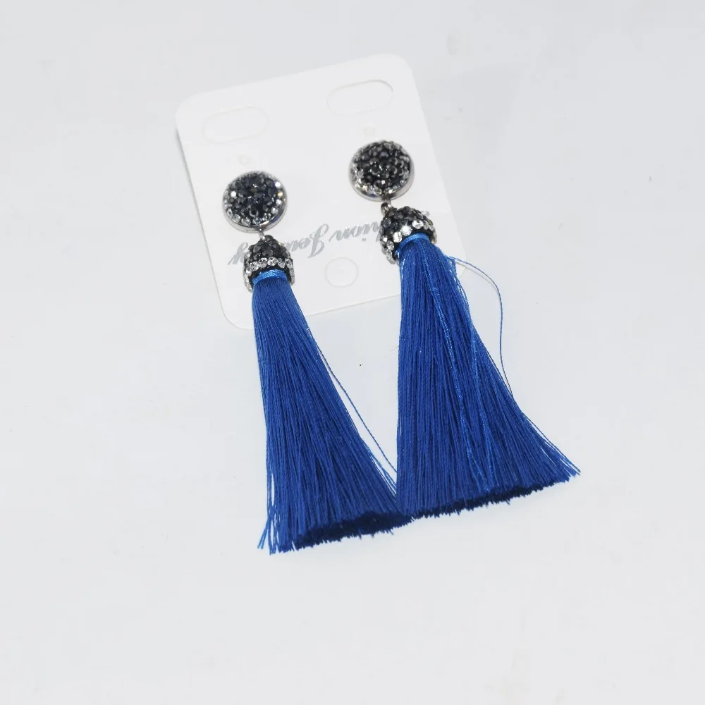 1 шт. модные красные черные синие коричневые винтажные длинные серьги с