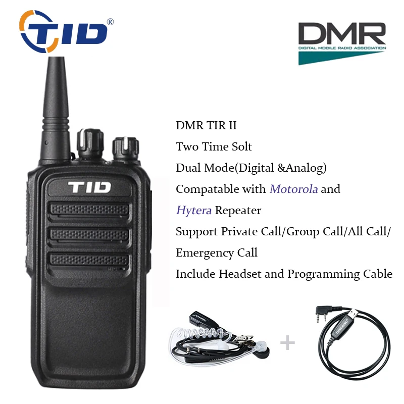 Цифровое радио DMR TID TD V28D цифровые и аналоговые режимы рации 5 Вт UHF 400 470 МГц