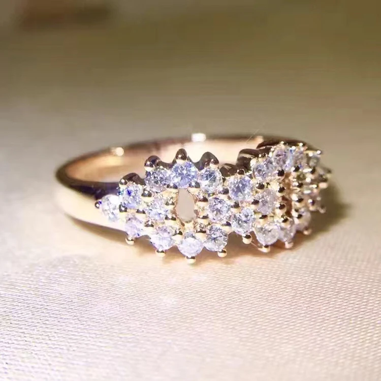 Обручальное кольцо с натуральным бриллиантом LASAMER 0.49CT 18 К розовое золото