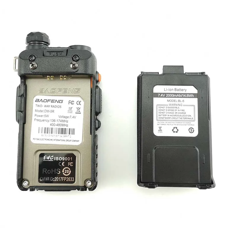 2 шт. Baofeng DM 5R цифровые радиостанции Portatiles Uhf Vhf рация ПМР 10 км DMR радио CB