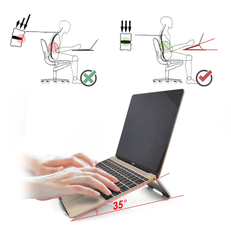Подставка для ноутбука MacBook Pro/Air/iPad складная из алюминиевого сплава | Компьютеры и