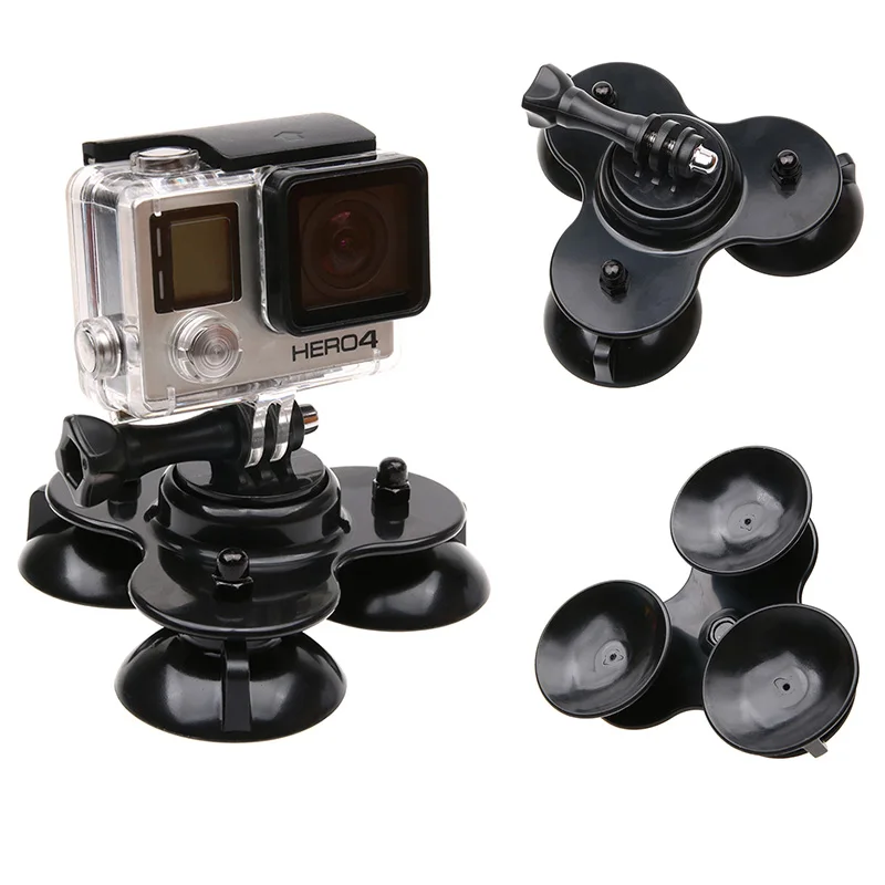 

Car Suction Cup Holder Triangle Stable Mount low Angle for Go Pro Hero 11 10 9 SJCAM SJ4000 XiaYi Yi 4K Accessories