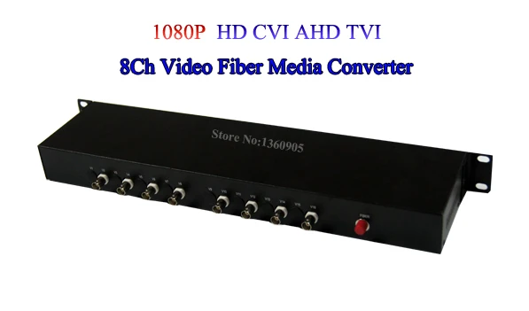1080P HD CVI AHD TVI 8 канальный видео волоконно оптический медиаконвертер для 1080p 960p 720p
